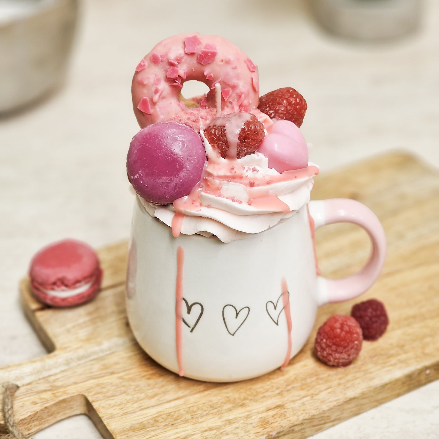 3 Hearts Kerze - Hangemacht mit Liebe