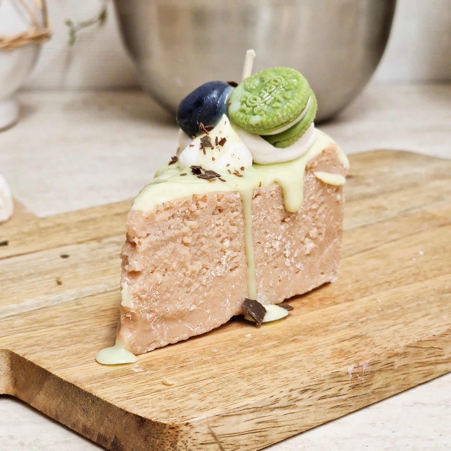 Käsekuchen Stück - duftende Kerze