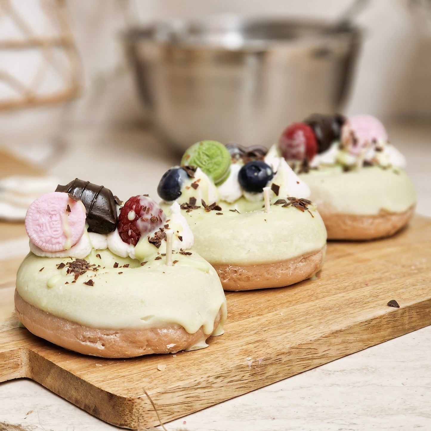 Donut Pistachio - duftende Kerze