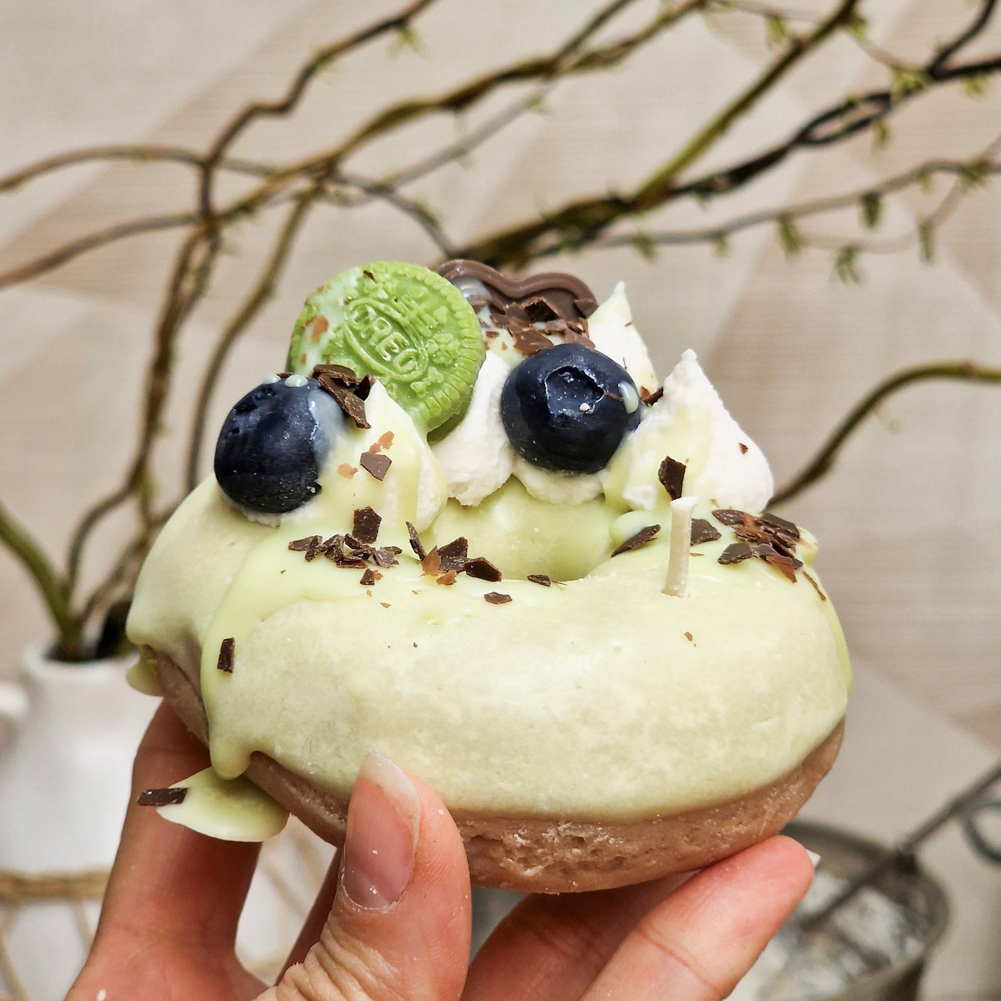Donut Pistachio - duftende Kerze