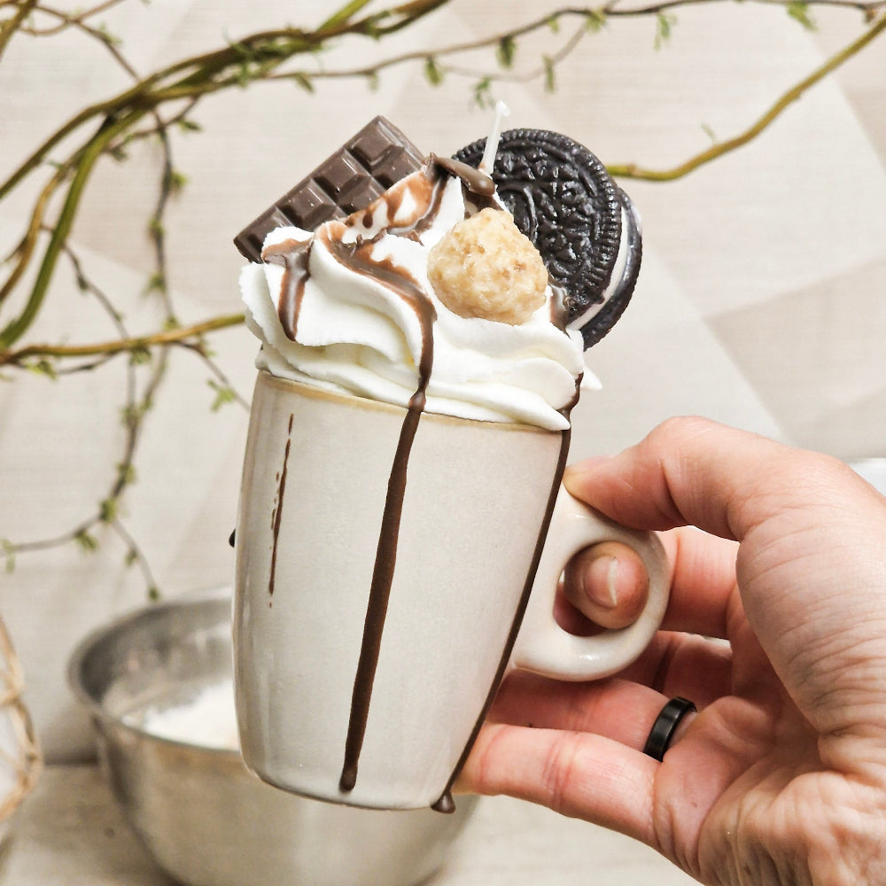 Espresso Kerze - Handgemachte Dessertkerze