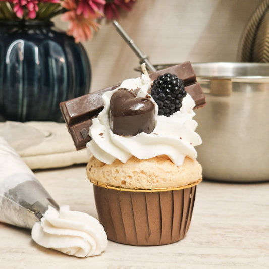 Cupcake Kerze - Blackberry
