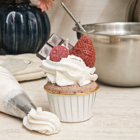 Cupcake Kerze - Strawberry