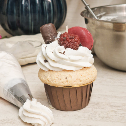 Cupcake Kerze - Macaron