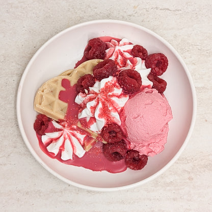 Waffeldessert Kerze
